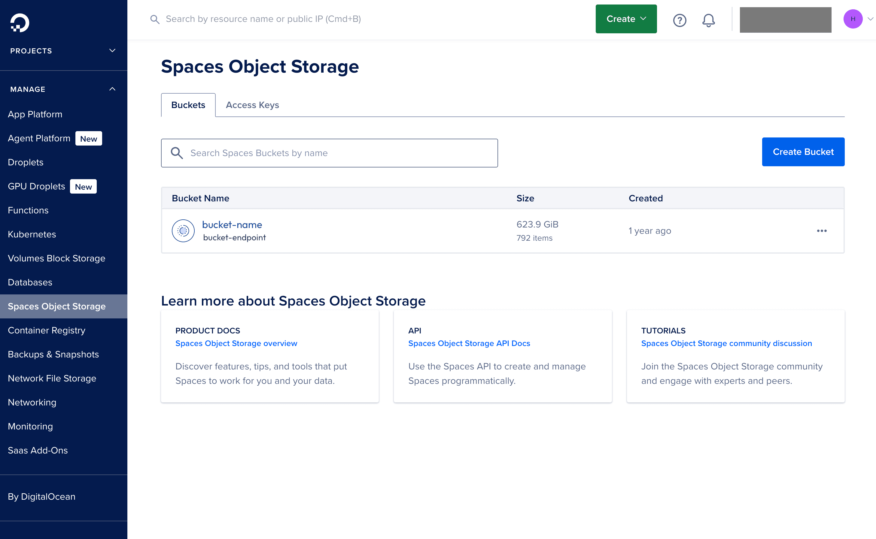 DigitalOcean Screenshot